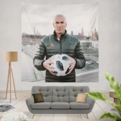 Zinedine Zidane Top Ranked Footballer Tapestry