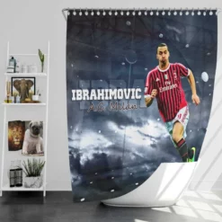 Zlatan Ibrahimovic European Cup Footballer Shower Curtain