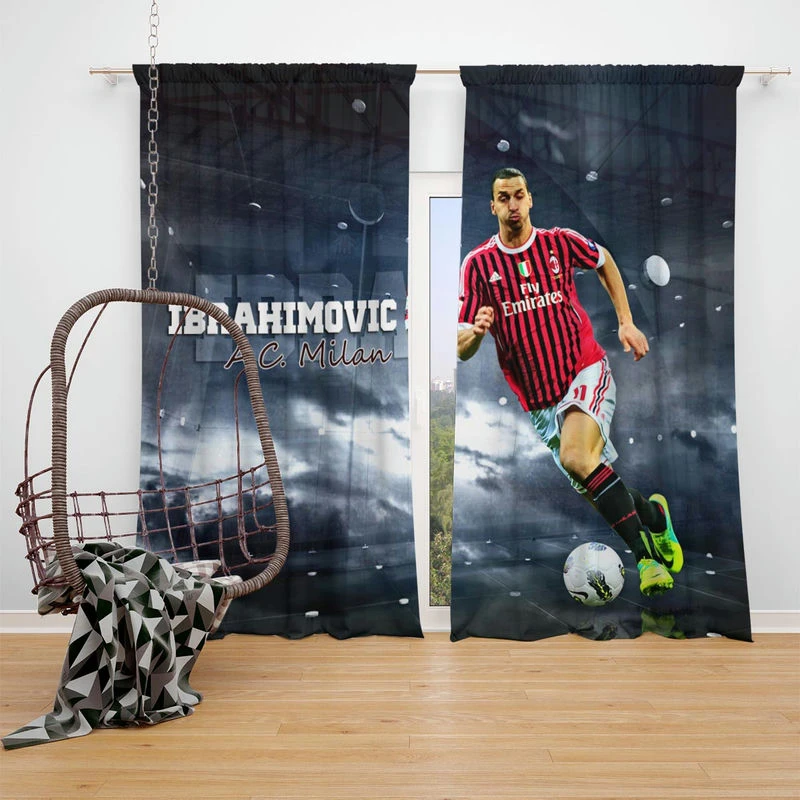 Zlatan Ibrahimovic European Cup Footballer Window Curtain