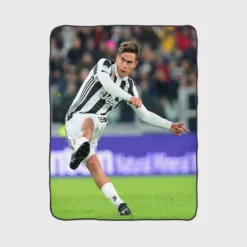 celebrated Football Player Paulo Dybala Fleece Blanket 1