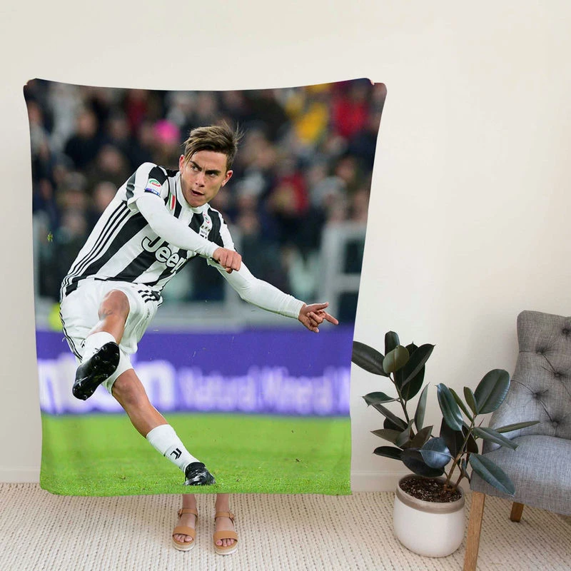 celebrated Football Player Paulo Dybala Fleece Blanket