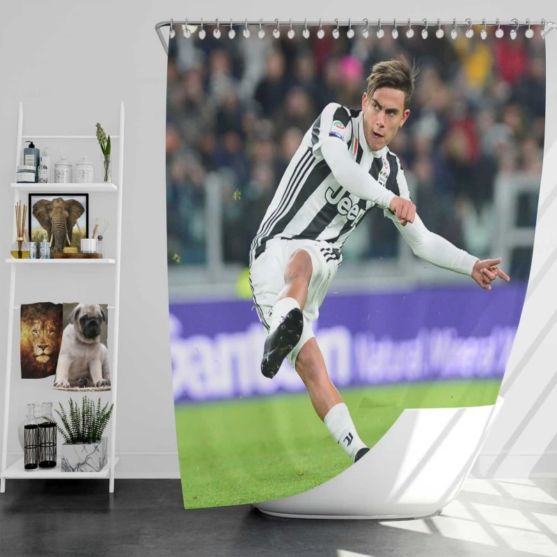 celebrated Football Player Paulo Dybala Shower Curtain