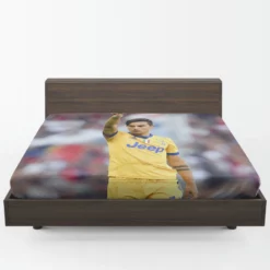 competitive Football Player Paulo Bruno Dybala Fitted Sheet 1