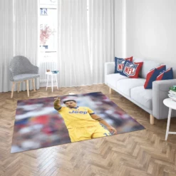 competitive Football Player Paulo Bruno Dybala Rug 2