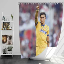 competitive Football Player Paulo Bruno Dybala Shower Curtain