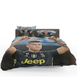 dependable Juve sports Player Paulo Bruno Dybala Bedding Set