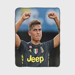 dependable Juve sports Player Paulo Bruno Dybala Fleece Blanket 1