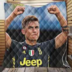 dependable Juve sports Player Paulo Bruno Dybala Quilt Blanket