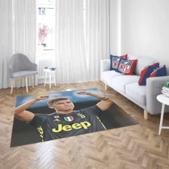 dependable Juve sports Player Paulo Bruno Dybala Rug 2