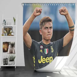 dependable Juve sports Player Paulo Bruno Dybala Shower Curtain