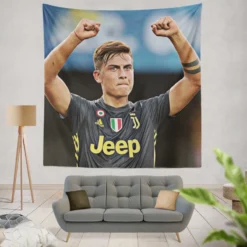 dependable Juve sports Player Paulo Bruno Dybala Tapestry