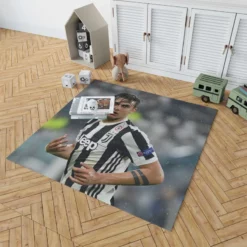 determined Juve Footballer Player Paulo Dybala Rug 1