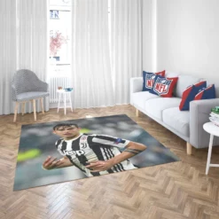 determined Juve Footballer Player Paulo Dybala Rug 2