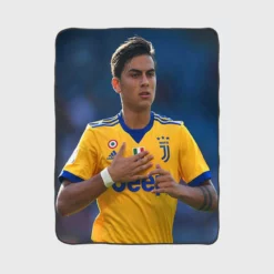 enduring Juve Football Player Paulo Dybala Fleece Blanket 1