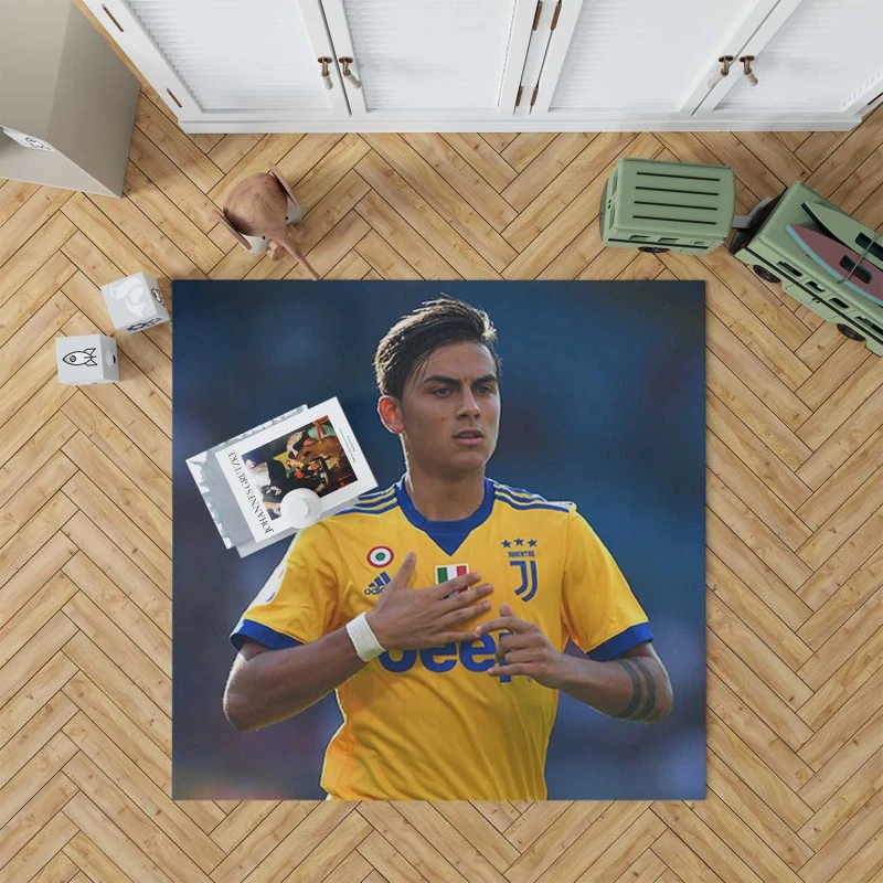 enduring Juve Football Player Paulo Dybala Rug