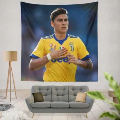 enduring Juve Football Player Paulo Dybala Tapestry