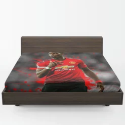 extraordinary United Football Player Paul Pogba Fitted Sheet 1