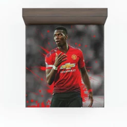 extraordinary United Football Player Paul Pogba Fitted Sheet