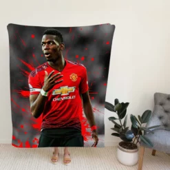 extraordinary United Football Player Paul Pogba Fleece Blanket