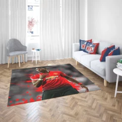 extraordinary United Football Player Paul Pogba Rug 2