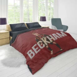 A C Milan Top Ranked Player David Beckham Duvet Cover 1