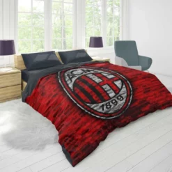 AC Milan Brick Design Football Club Logo Duvet Cover 1