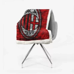 AC Milan Brick Design Football Club Logo Sherpa Fleece Blanket 2