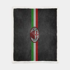 AC Milan Champions League Soccer Team Sherpa Fleece Blanket 1