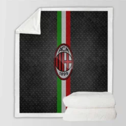 AC Milan Champions League Soccer Team Sherpa Fleece Blanket