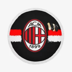AC Milan Classic Football Club in Italy Round Beach Towel