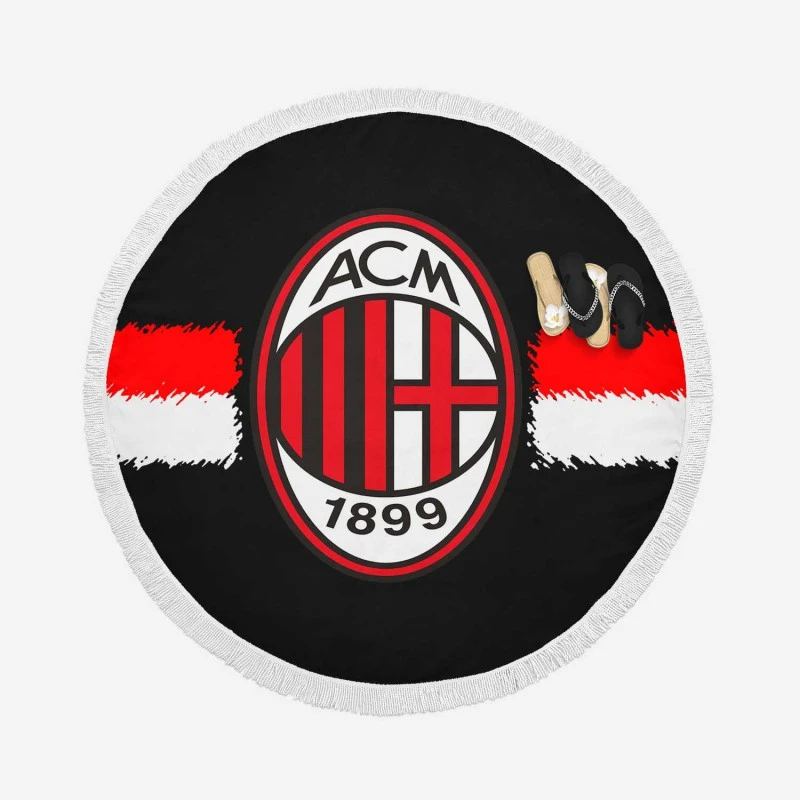 AC Milan Classic Football Club in Italy Round Beach Towel