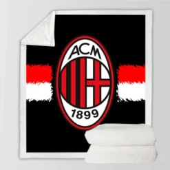 AC Milan Classic Football Club in Italy Sherpa Fleece Blanket