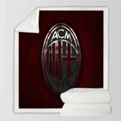 AC Milan Energetic Football Club Sherpa Fleece Blanket