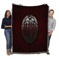 AC Milan Energetic Football Club Woven Blanket