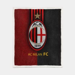 AC Milan Football Club Logo Sherpa Fleece Blanket 1