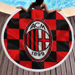 AC Milan Popular football Club in Italy Round Beach Towel 1