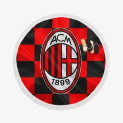 AC Milan Popular football Club in Italy Round Beach Towel