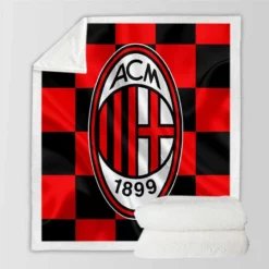 AC Milan Popular football Club in Italy Sherpa Fleece Blanket