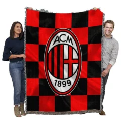 AC Milan Popular football Club in Italy Woven Blanket