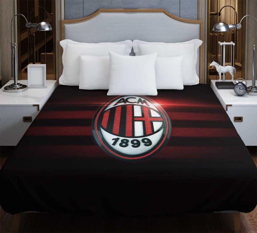 AC Milan Professional Football Team Duvet Cover