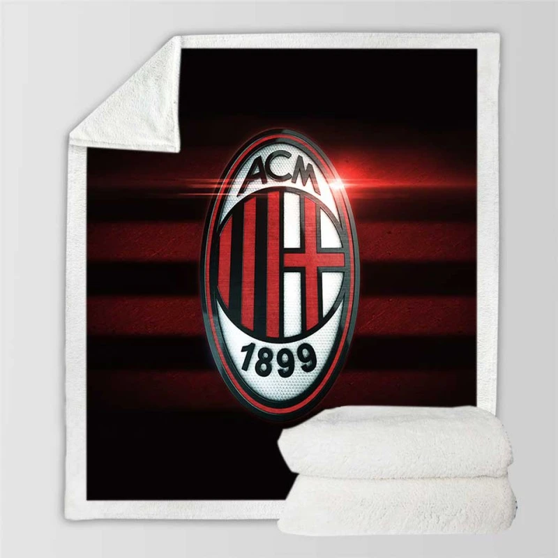 AC Milan Professional Football Team Sherpa Fleece Blanket