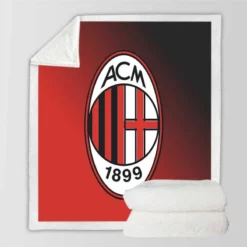 AC Milan Top Fan Following Football Club Sherpa Fleece Blanket