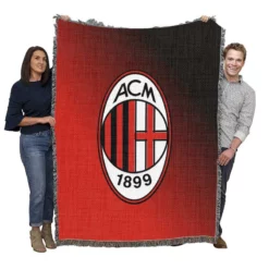 AC Milan Top Fan Following Football Club Woven Blanket
