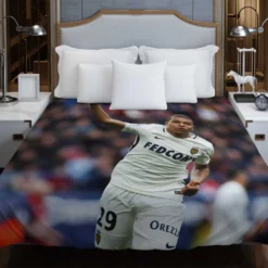 AS Monaco Football Player Kylian Mbappe Duvet Cover