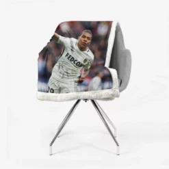 AS Monaco Football Player Kylian Mbappe Sherpa Fleece Blanket 2