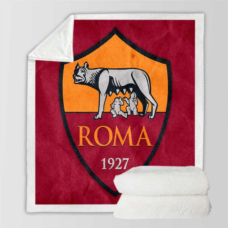 AS Roma Copa Italia Football Soccer Club Sherpa Fleece Blanket