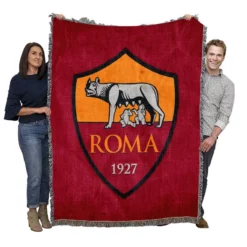 AS Roma Copa Italia Football Soccer Club Woven Blanket