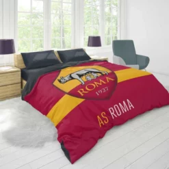 AS Roma Football Club Logo in Italy Duvet Cover 1