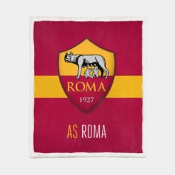 AS Roma Football Club Logo in Italy Sherpa Fleece Blanket 1