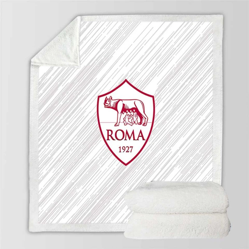 AS Roma Popular Football Club in Italy Sherpa Fleece Blanket